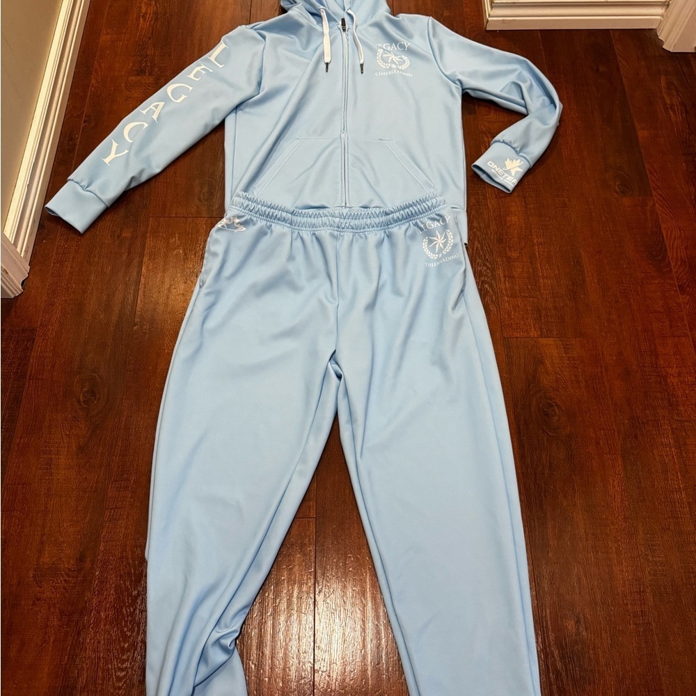 Blue Relaxed Track Pants with Soft Fabric